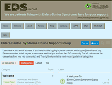 Tablet Screenshot of ehlersdanlossyndromesupport.org